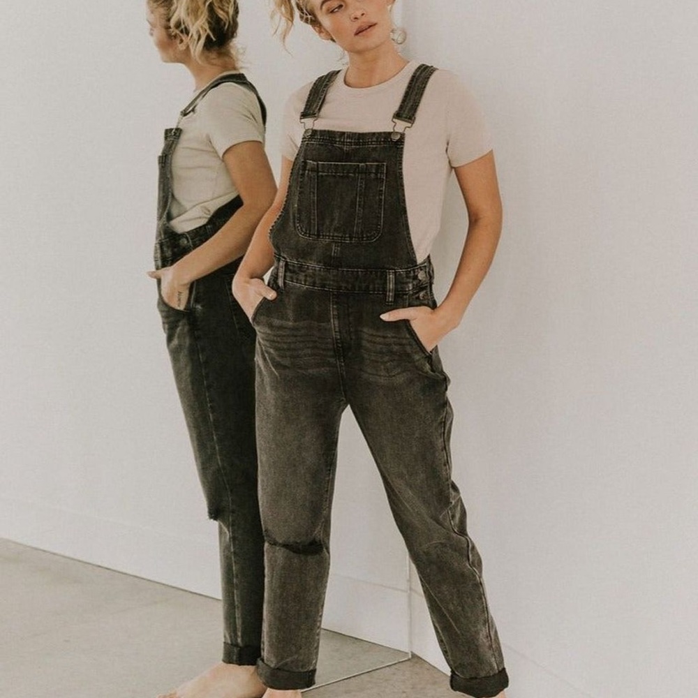 TNR jeans in Los Angeles black overalls